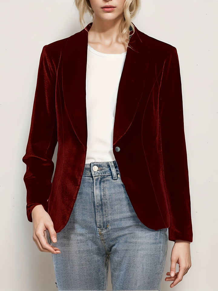 Maureen – Velvet Slim-Fit Blazer