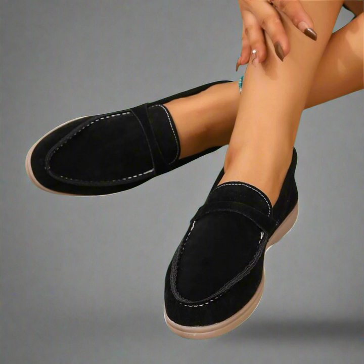 Hannah - Handcrafted Elegant Suede Loafers