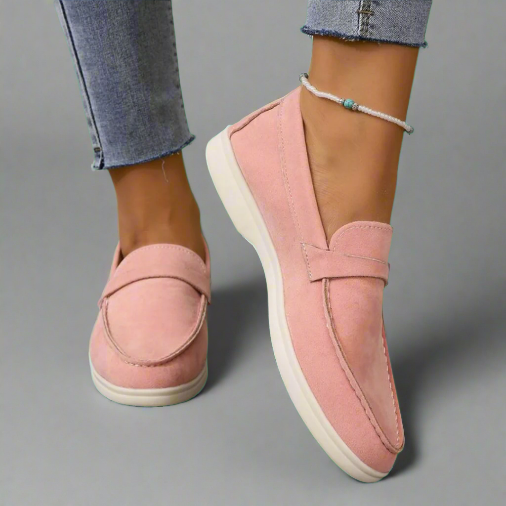 Hannah - Handcrafted Elegant Suede Loafers