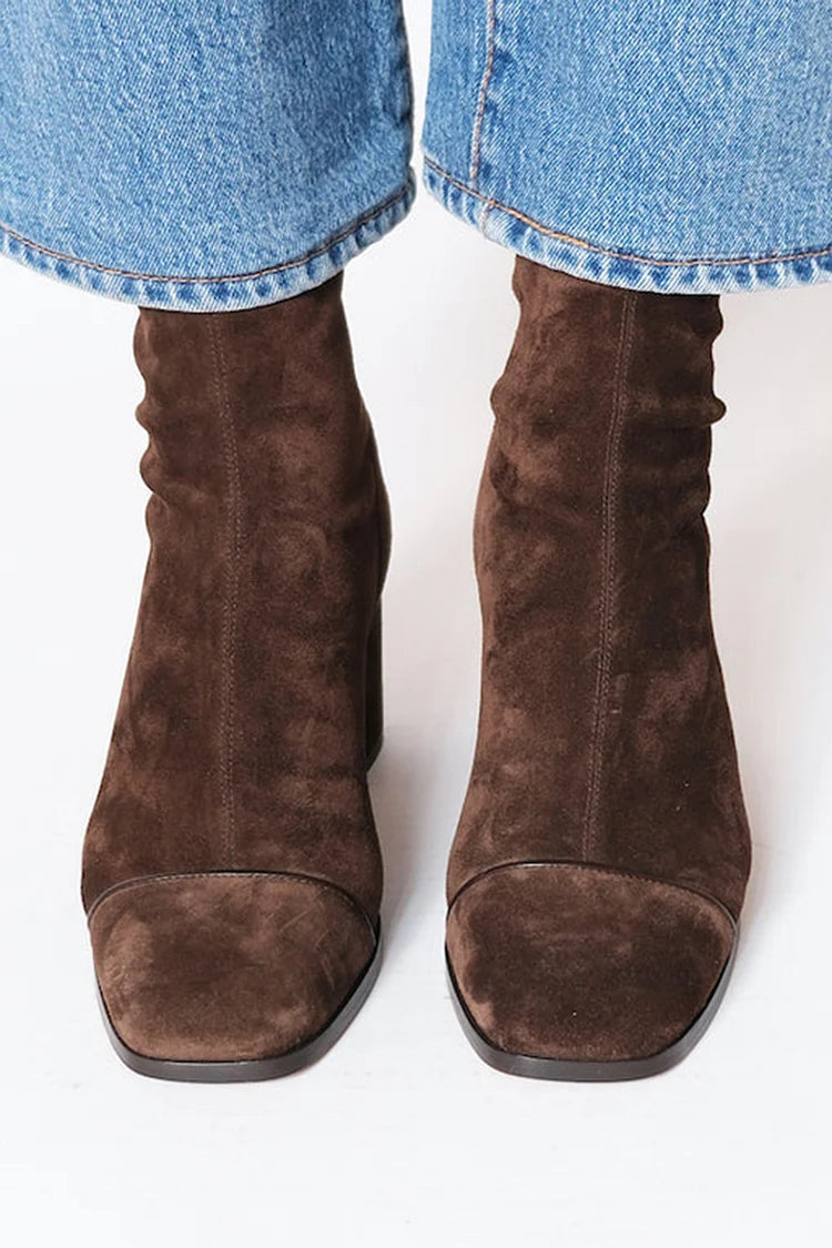 FAERELUNE – SQUARE TOE HEELED BOOTS