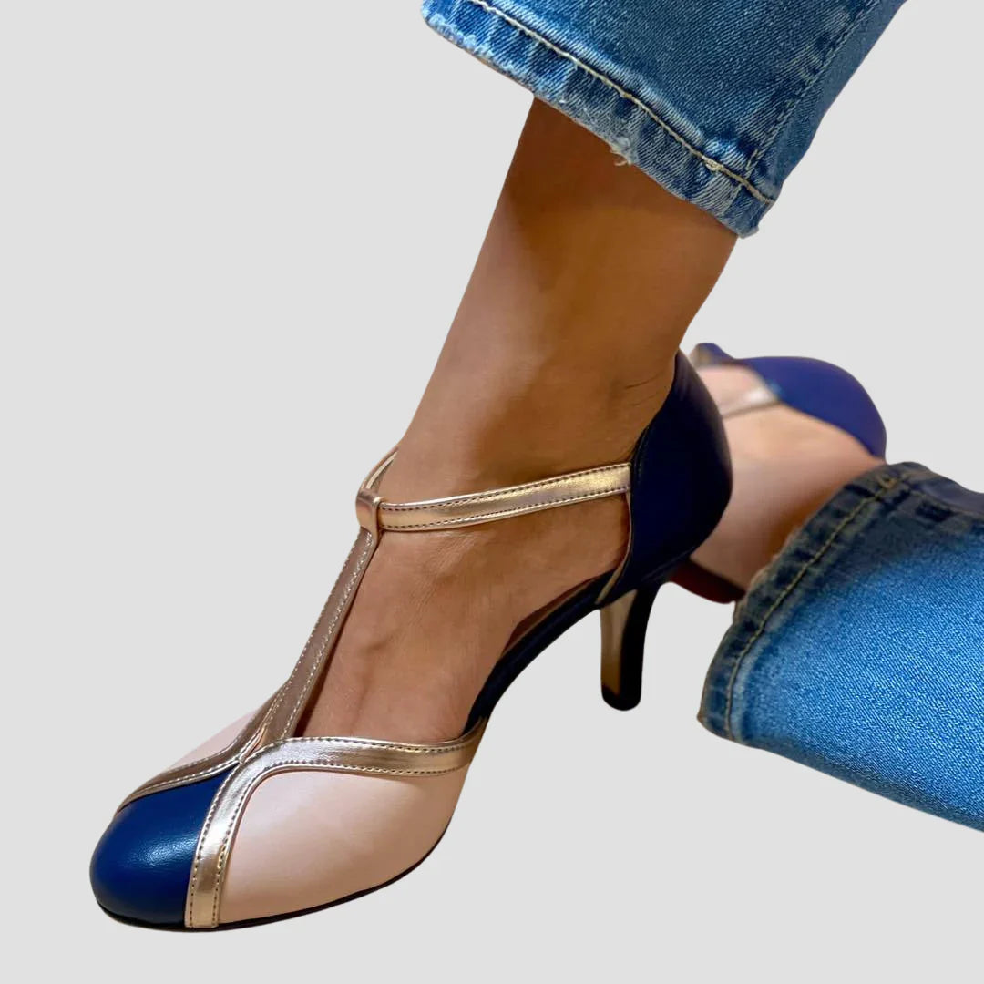 FINA | Two-Tone Heeled Sandals