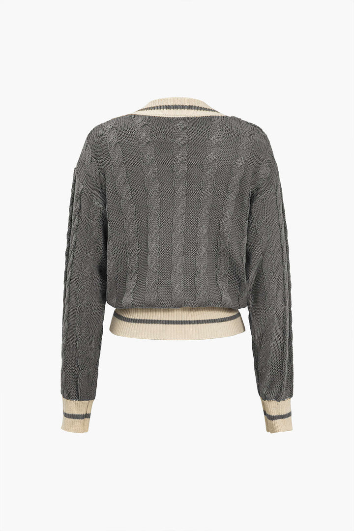 BB™ | Block Print Button Sweater Cardigan