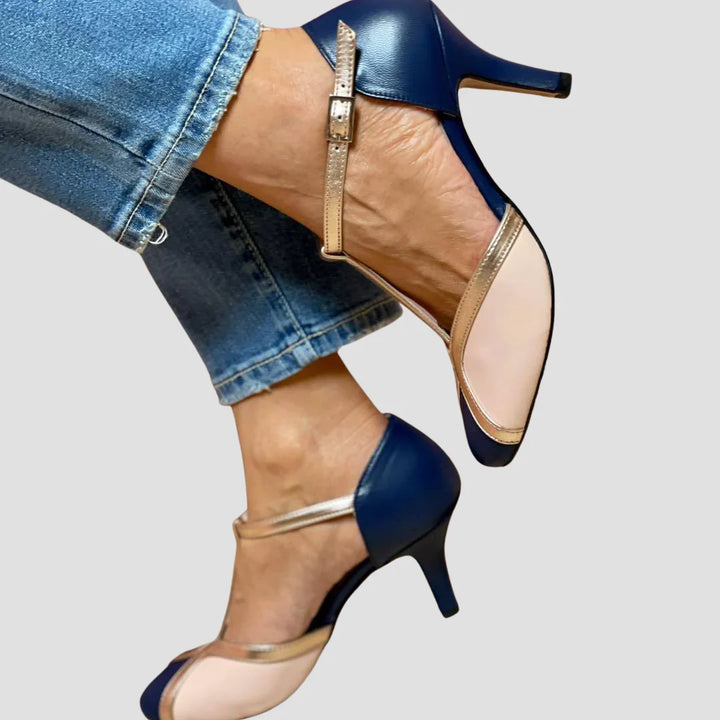 FINA | Two-Tone Heeled Sandals