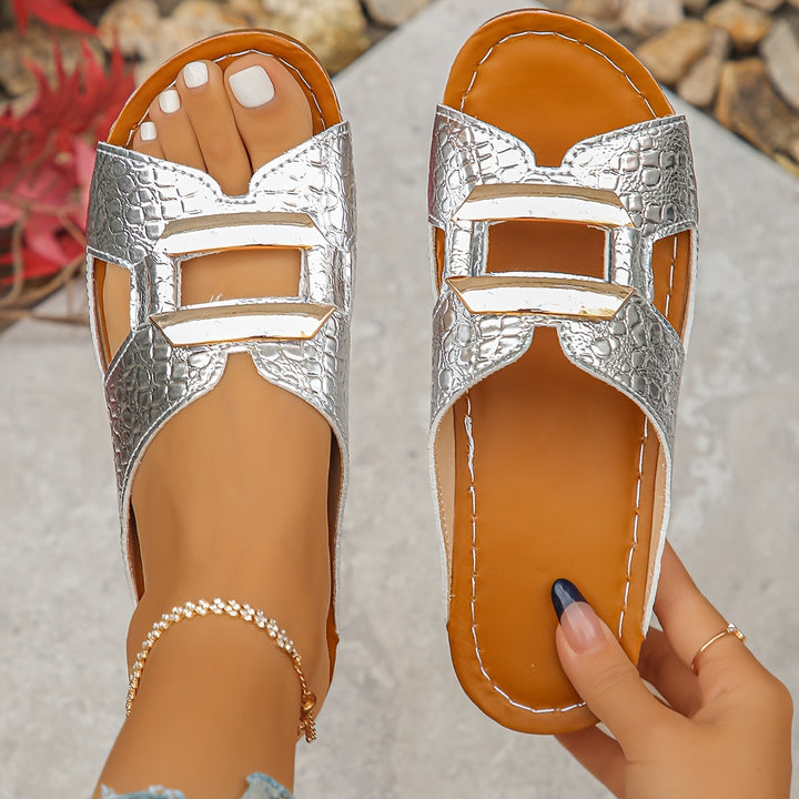 Capri Buckle Slide Sandals