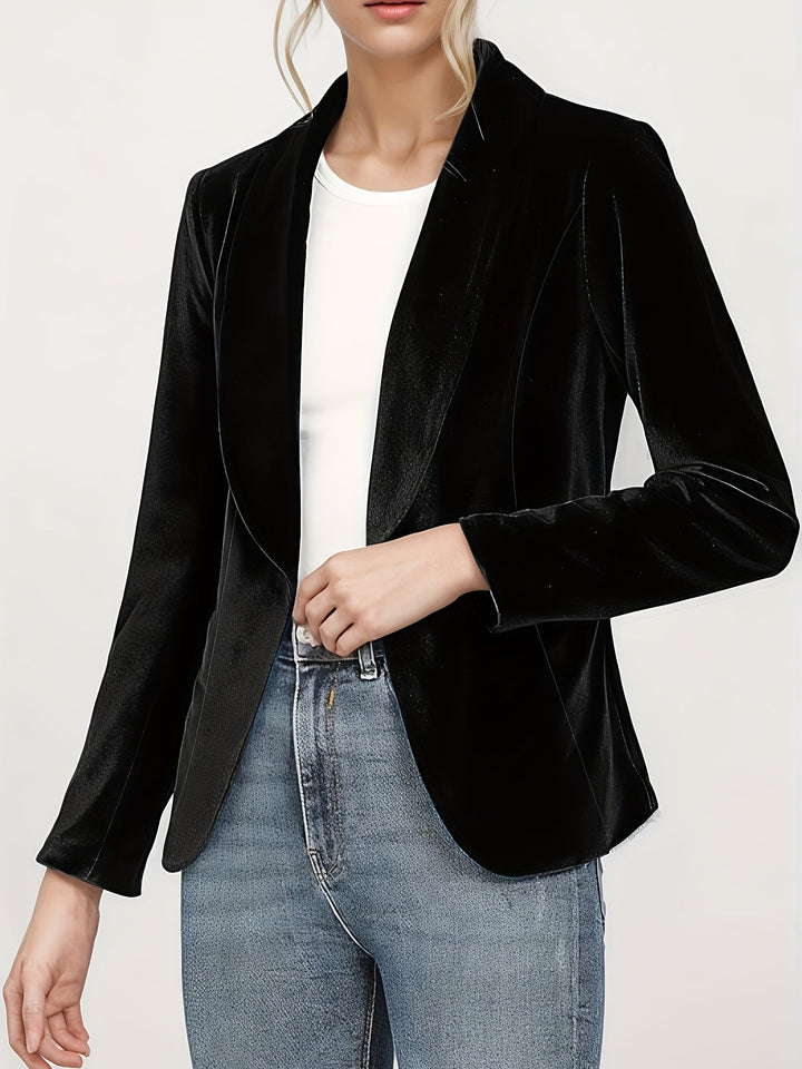 Maureen – Velvet Slim-Fit Blazer