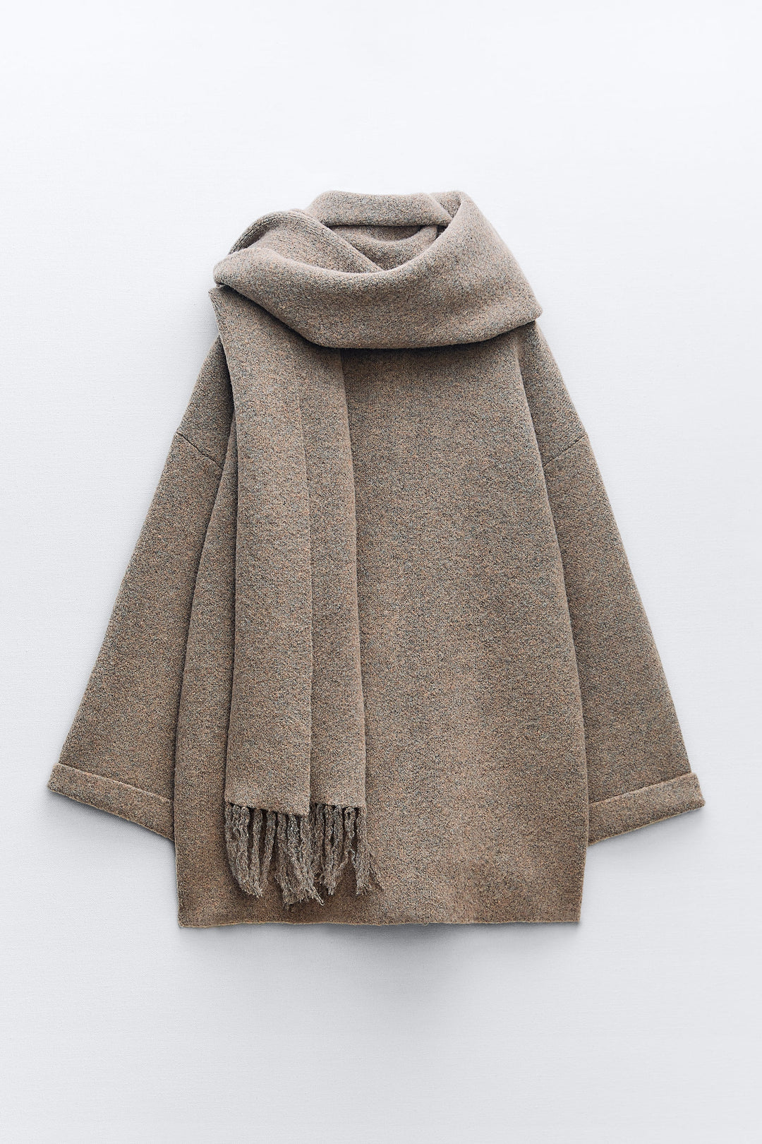 BB™ | Short Knit Coat with Scarf