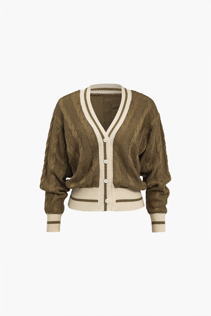 BB™ | Block Print Button Sweater Cardigan