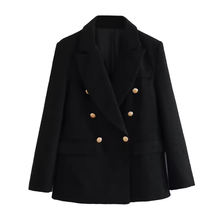 Lotte - Long-Sleeve Notched Collar Blazer