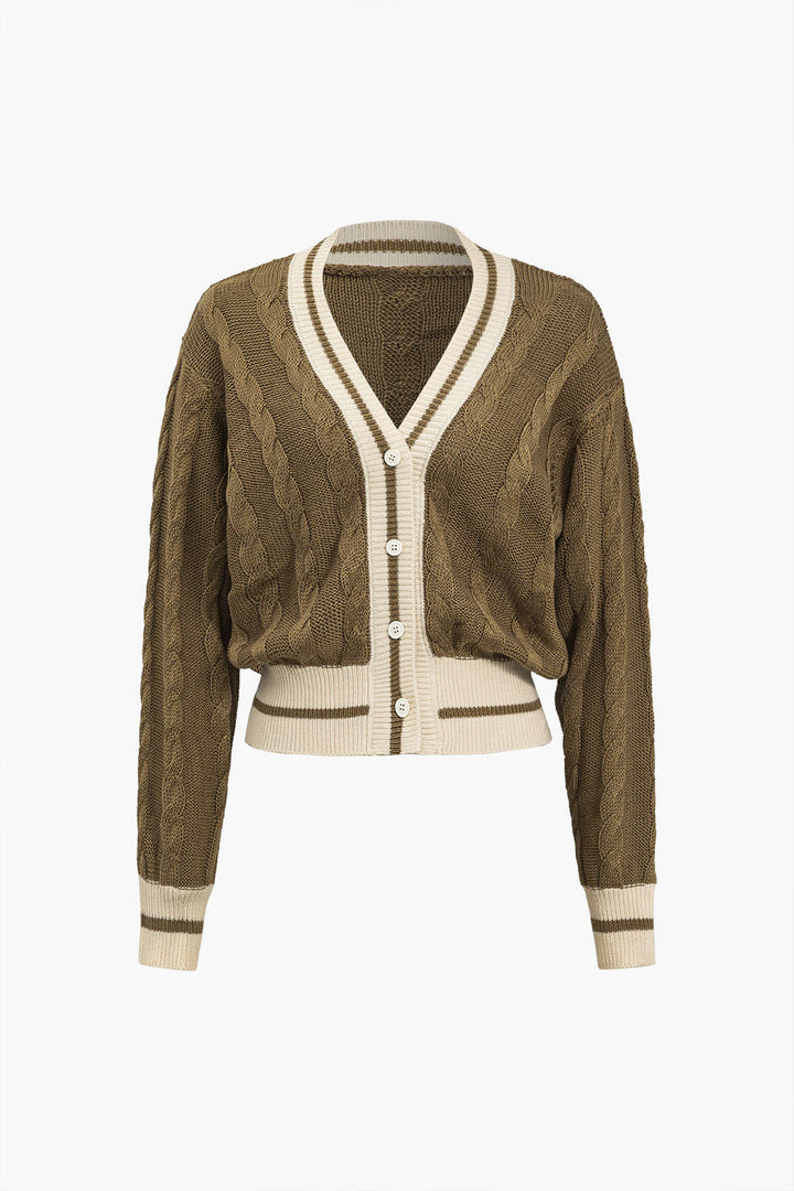 BB™ | Block Print Button Sweater Cardigan