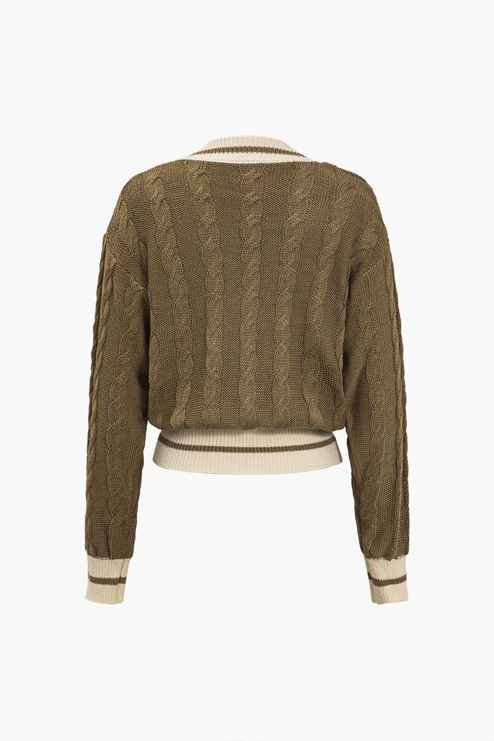 BB™ | Block Print Button Sweater Cardigan