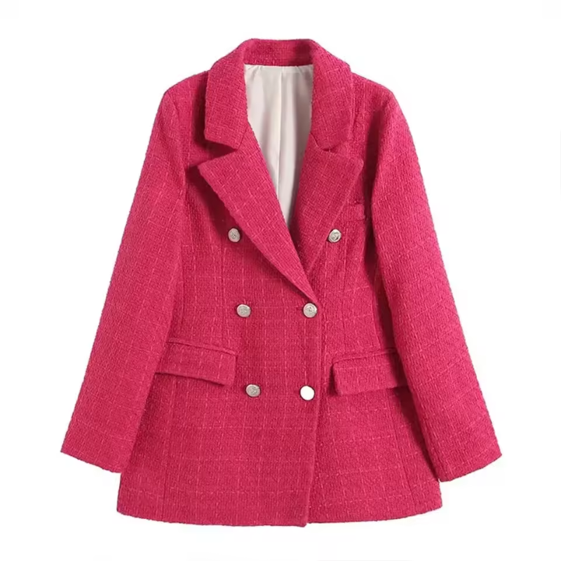 Lotte - Long-Sleeve Notched Collar Blazer