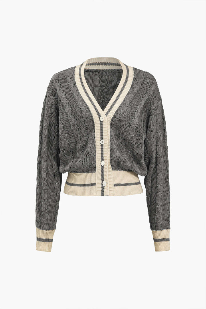 BB™ | Block Print Button Sweater Cardigan