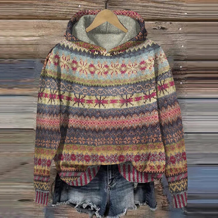 Karine - Ethnic Retro Hoodie