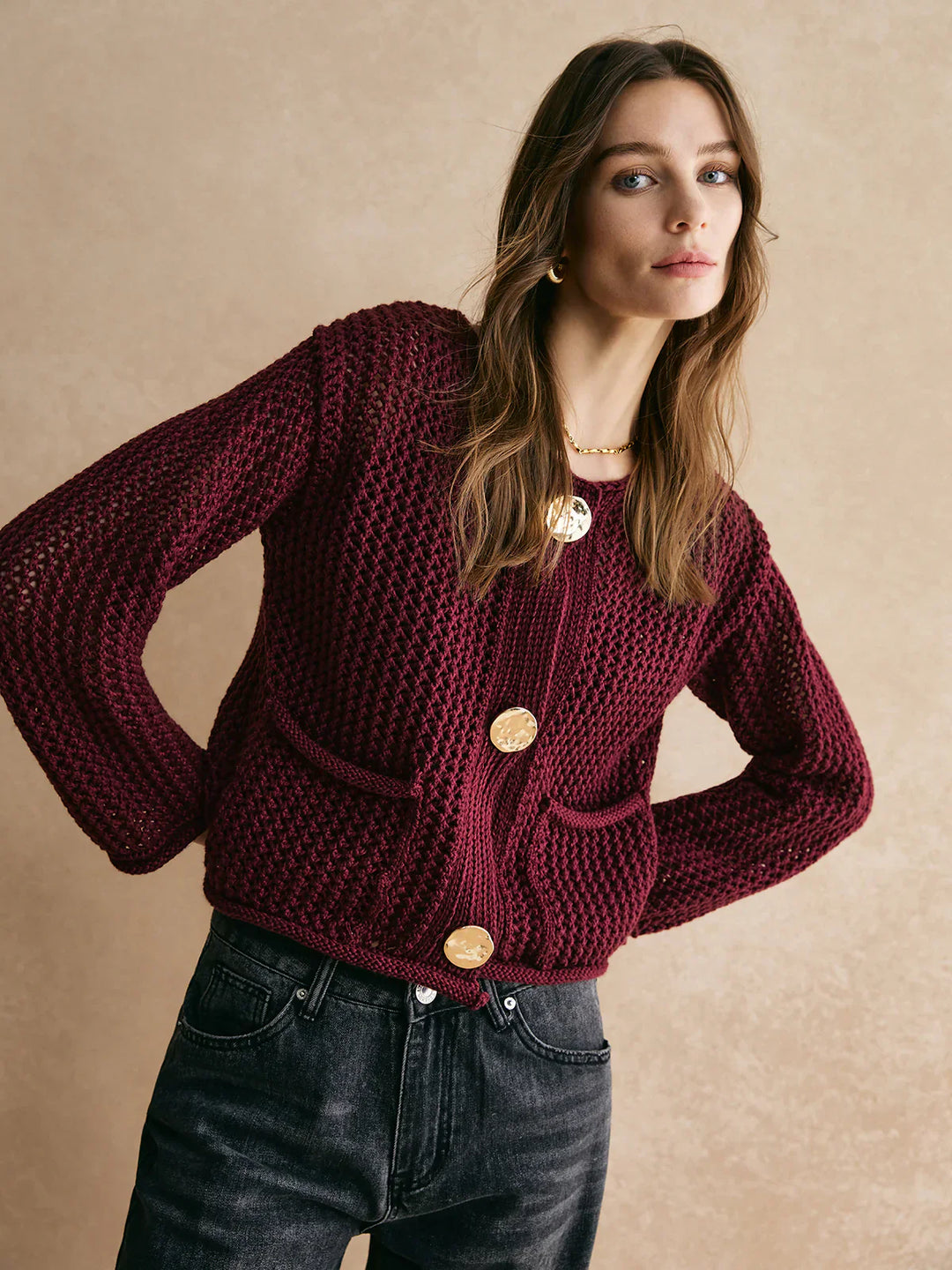 BB™ | Knitted Burgundy Sweater