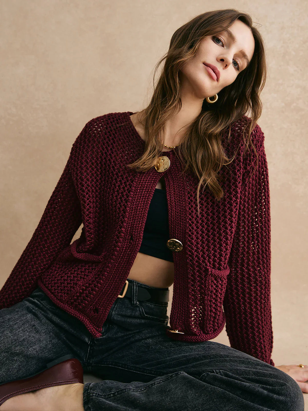 BB™ | Knitted Burgundy Sweater