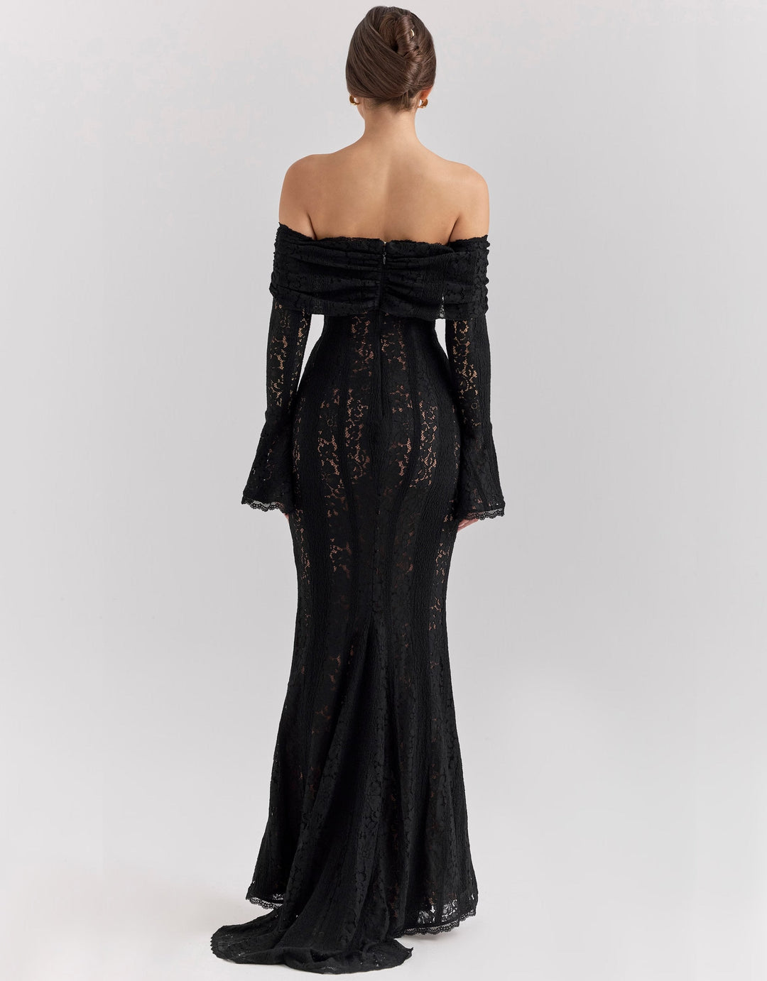 BB™ | Lace Off Shoulder Cutout Maxi Dress