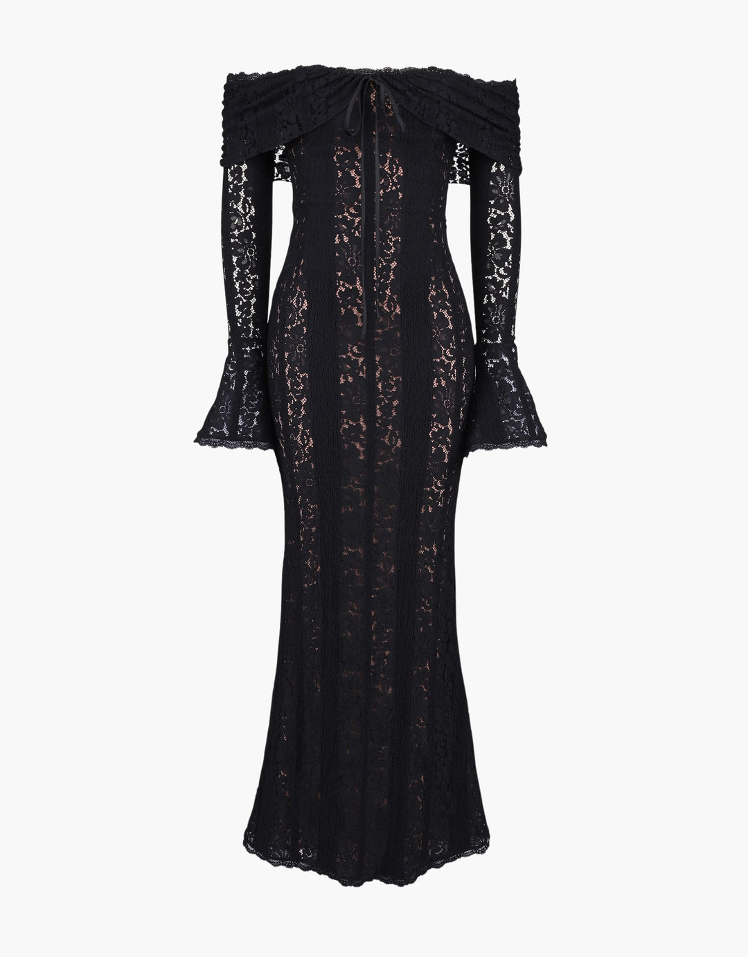 BB™ | Lace Off Shoulder Cutout Maxi Dress