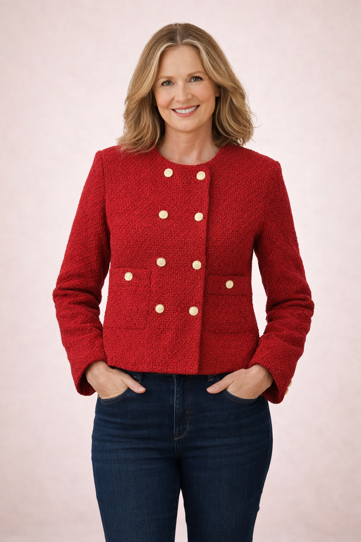 BB™ | Elegant Button Tweed Jacket