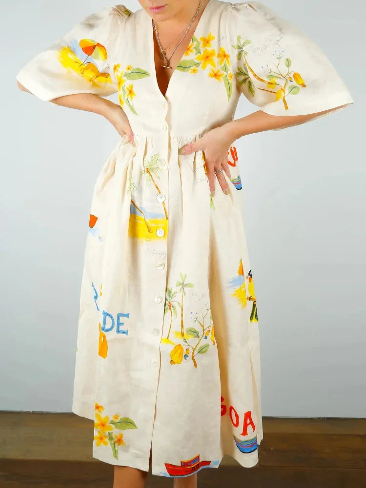 BB™ | Linen Midi Dress