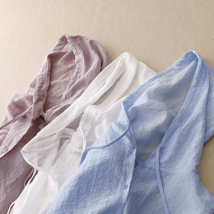 VICTORIA LINEN HOODIE