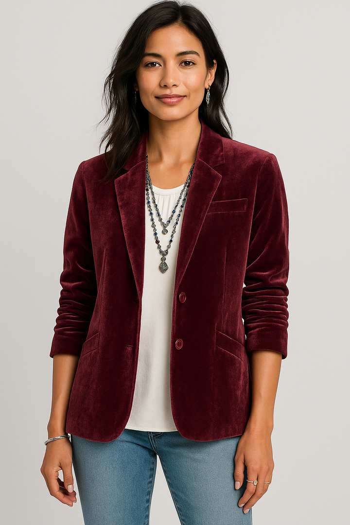Sioba – Velvet Slim-Fit Blazer