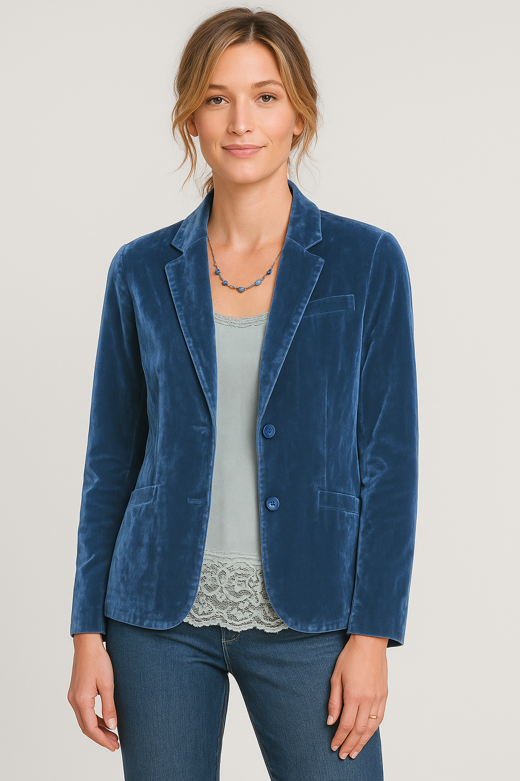 Sioba – Velvet Slim-Fit Blazer