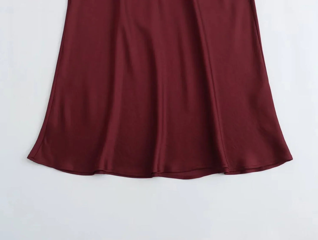 BB™ | Elegant Satin Midi Skirt