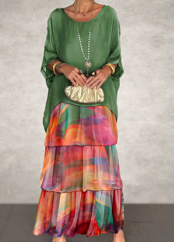 BB | Loose Fit Round Neck Maxi Dress