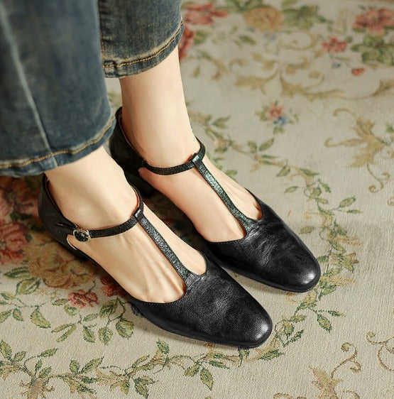 Beatrica Leather Mary Janes