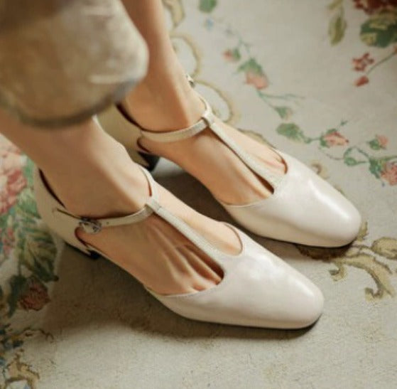 Beatrica Leather Mary Janes