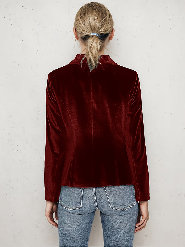 Maureen – Velvet Slim-Fit Blazer