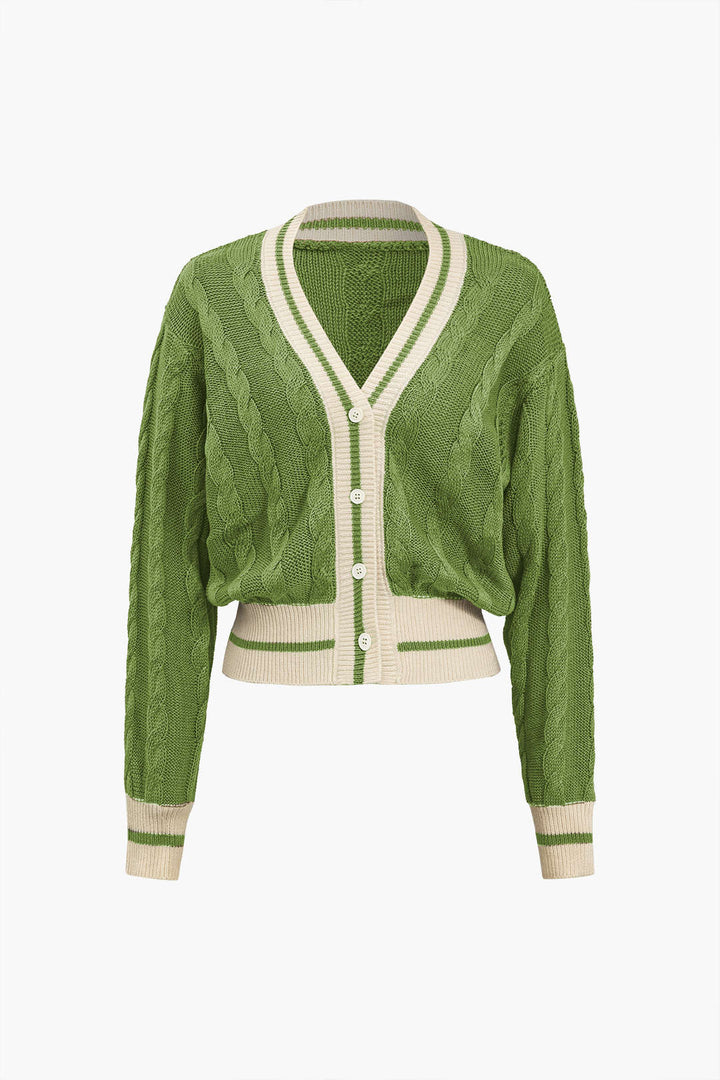 BB™ | Block Print Button Sweater Cardigan