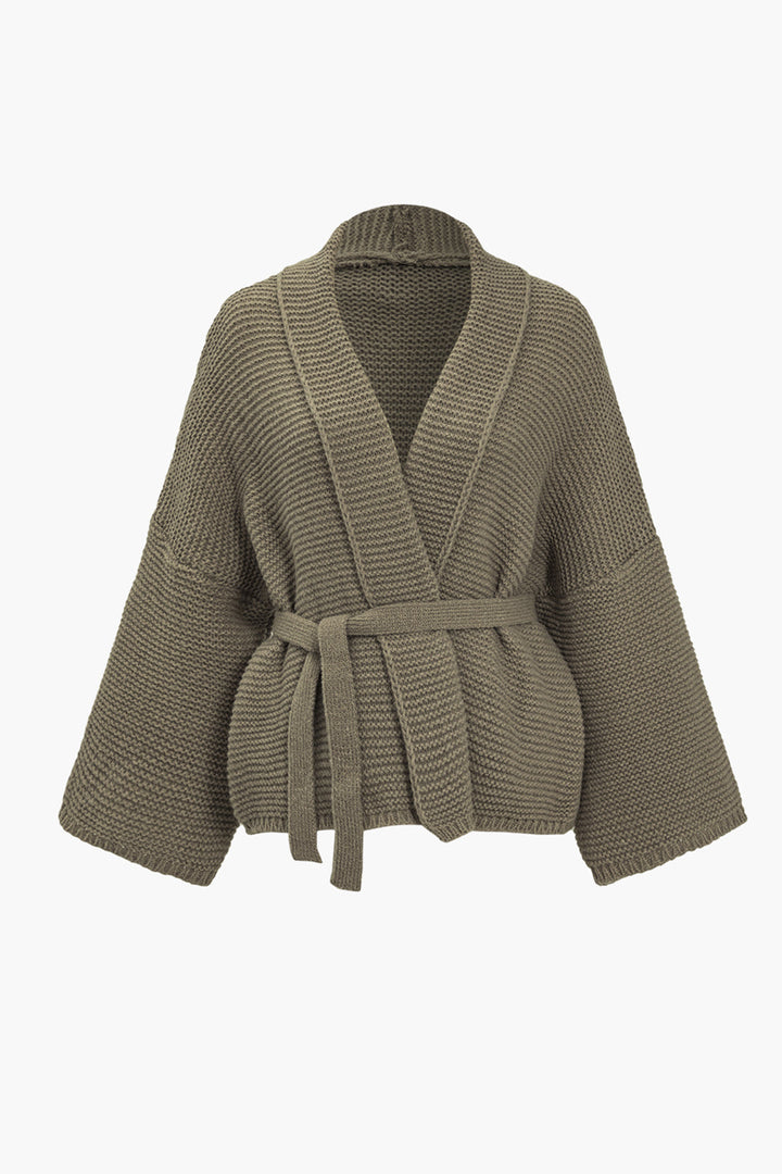 BB™ | Belted V-neck Sweater Cardigan