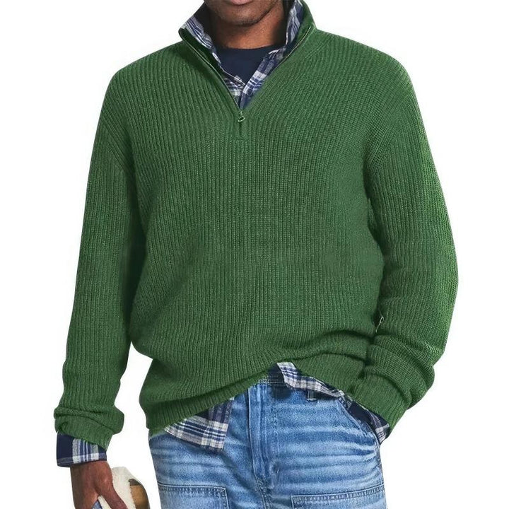 Christopher Men's Knitted Sweater with Zipper