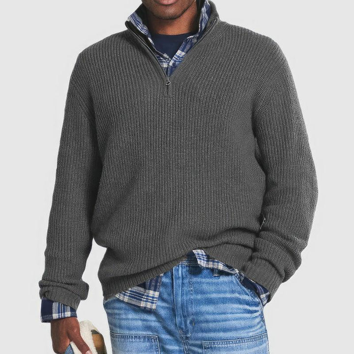 Arlen | Men's Knitted Zip-Up Sweater