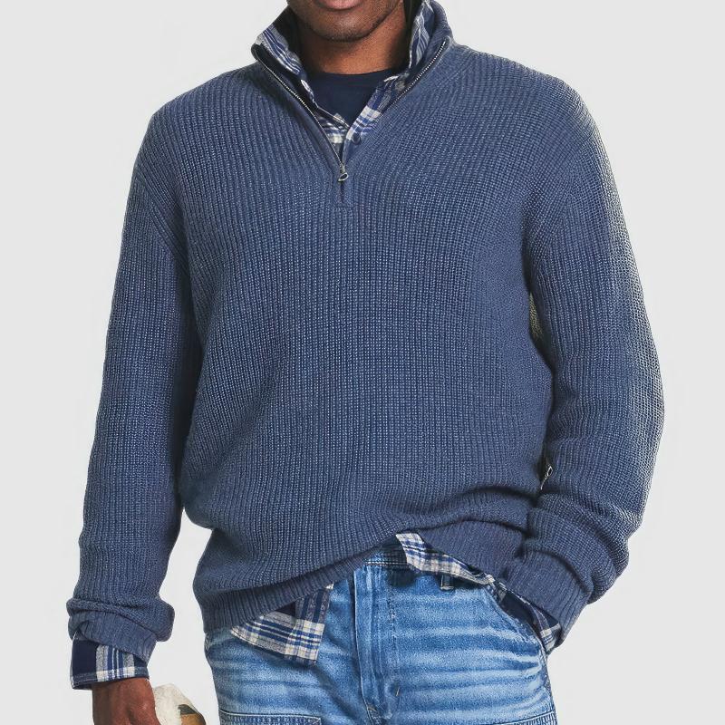 Christopher Men's Knitted Sweater with Zipper