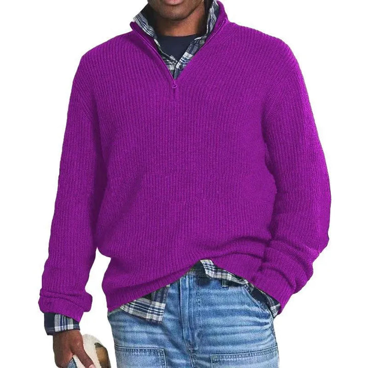 Christopher Men's Knitted Sweater with Zipper