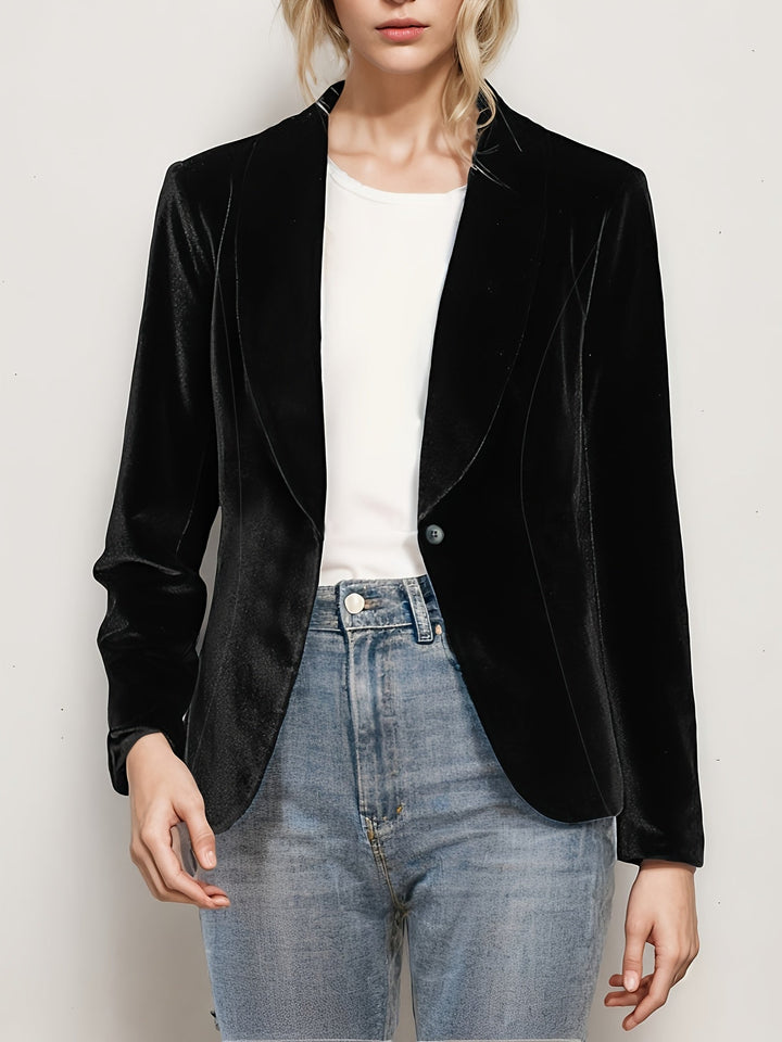 Maureen – Velvet Slim-Fit Blazer