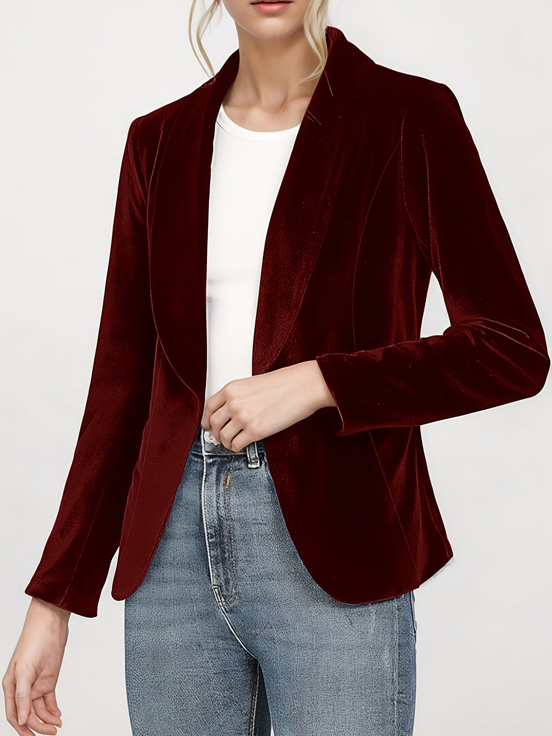 Maureen – Velvet Slim-Fit Blazer
