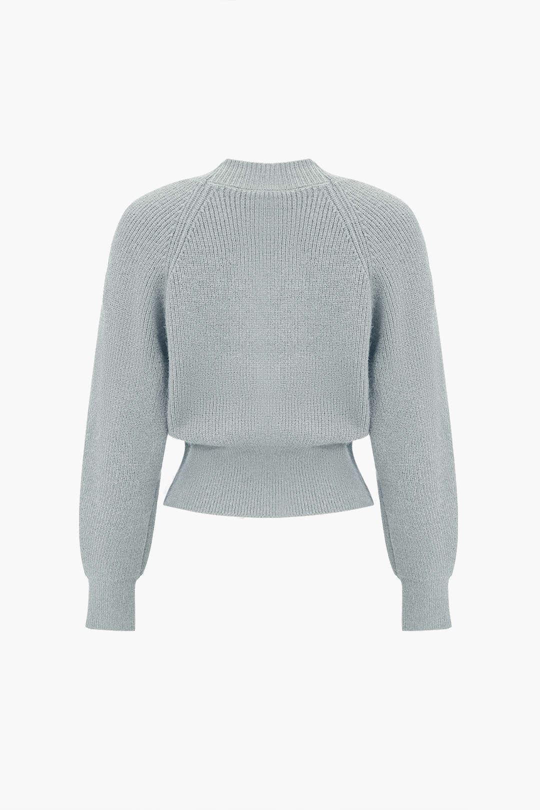 BB™ | Solid Knit Button V-neck Long Sleeve Cardigan