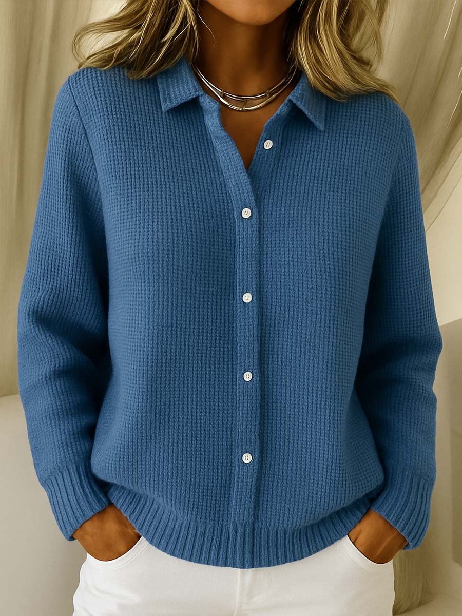 ELAINE – CLASSIC KNIT BUTTON CARDIGAN