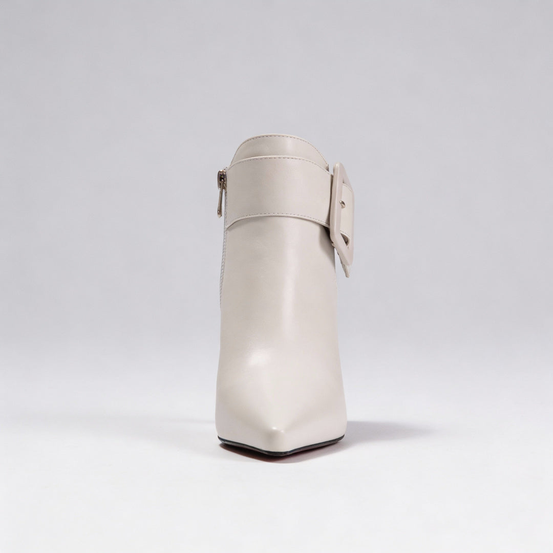 Marley | Heeled Ankle Boots with Oversized Buckle