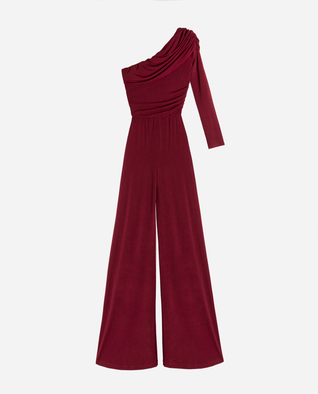 BB™ | Burgundy One-Shoulder Jumpsuit