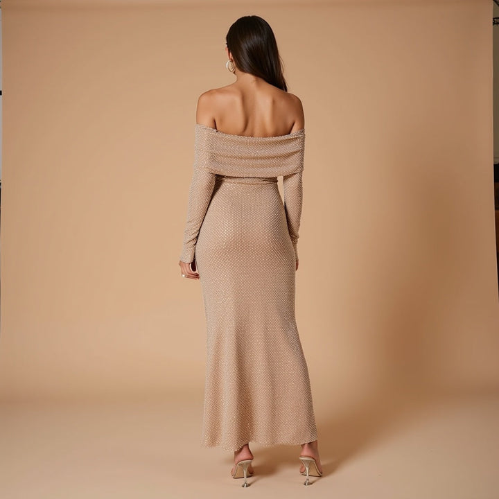 BB - Off-Shoulder Diamante Dress
